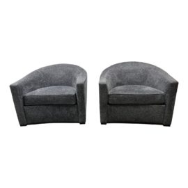 Holly Hunt Sevilla Swivel Lounge Chairs, a Pair. Original Price: $14,635