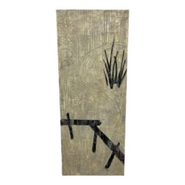 "Old Fences" Original Scroll Painting, Layers on Wood