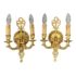 Italian Gold Gilt Baroque Style 2-Light Wall Sconces - a Pair