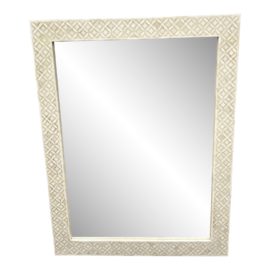 Boho Chic Cream + Ivory Inlay Wall Mirror