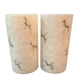 Justice Design Group Faux Alabaster Sconces, a Pair