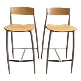 Design Within Reach Italian Altek Sergio Mian Baba Counter Stools - a Pair