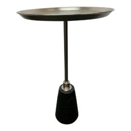 Modern Marble + Steel Martini Table