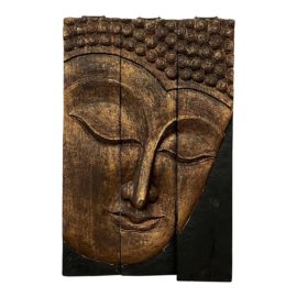 Taos Nm Wood Buddha Triptych