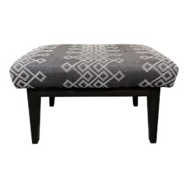 Custom Design Contemporary Black + White Ottoman/Stool