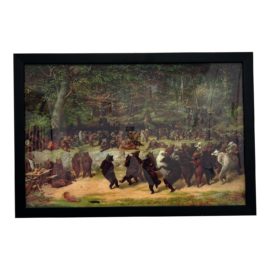 Vintage Dancing Bears Poster Framed