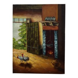 Original Artwork Petite French Cottage Painting - Signed