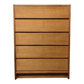 1970's Emil Clausen Mid Century Five Drawer Dresser