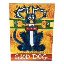 Lisa Grubb 1998 Original Acrylic on Canvas - "Good Dog". Original Price: $3,200