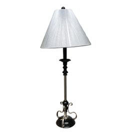 Design & Interiors Black Metal + Chrome Finish Table Lamp