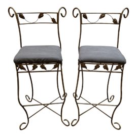 Metal Art Bazada Barstools, a Pair
