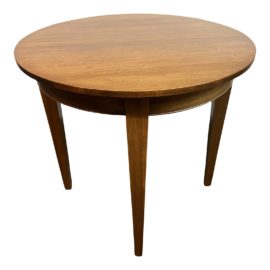 Custom 30 Inch Round Wood Occasional Table