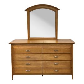 Macy's Sheimac Dovetail Drawer Dresser + Mirror. Original Price: $1,730