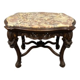 Mid 20th Century Rococo Style Marble Side Table