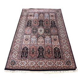 Kashmiri Baktiari Hand-Knotted Wool Rug - 6′4″ × 9′6″. Original Price: $2,299