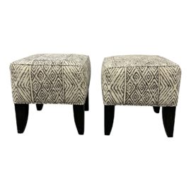 Todd Hase Custom Jessie Ottomans, a Pair. Original Price: $2,000