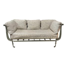19th Century Empire Style Wourght Iron Daybed