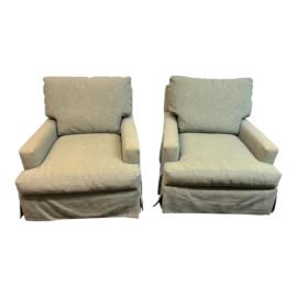 Lee Industries Custom Swivel Chairs 3972 for Sunrise Home, a Pair. Original Price: $4,600