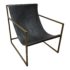 Garde Low Slung Brass Frame + Leather Seat Chair. Original Price: $5,500