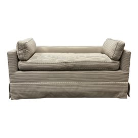Custom Design Pin Stripe Ivory + Gray Daybed. Original Price: $4,000