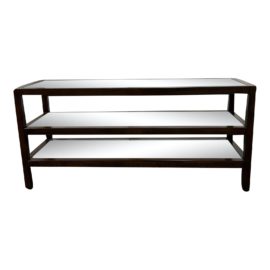 Pottery Barn Wood + Glass Three-Shelf Etagere