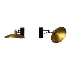 Arteriors Nox Bronze + Antique Brass Wall Sconces - a Pair. Original Price: $1,690