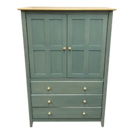 Maine Cottage Teal Wash Media Armoire