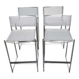 Mid 20th Century Giandomenico Bellotti for Alias Spaghetti Counter Stools, Set of Four