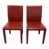 Pottery Barn Maria Yee Francis Faux Red Leather Dining Chairs - a Pair
