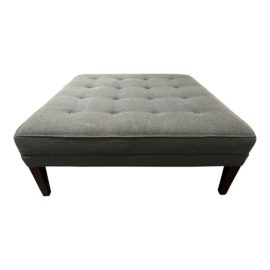 Custom Large Tufted Square Ottoman
