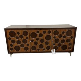 NEW Scarborough House Mozambique + Anigre Veneer Tv Stand. Original Price: $5,883