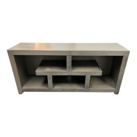 Contemporary Gray Wash Bookcase