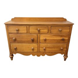 Lexington Turned Leg Pine Seven Drawer Dresser