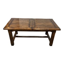 Rustic European Solid Wood Extension Dining Table