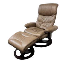 Ekornes Style Recliner + Ottoman