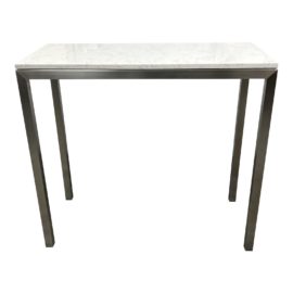 Room & Board Parsons Marble Top + Stainless Steel Console Table. Original Price: $1,000