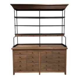 Wisteria Two Piece Large Rustic Industrial Bookcase. Original Price: $1,700