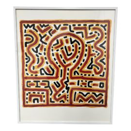 Keith Haring Custom Framed Print "Kuba Figure"