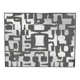 Custom Framed Black + Transparent + Silver Film Geometric Art
