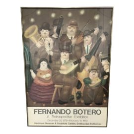 Fernando Botero Custom Framed a Retrospective Exhibition - Poster