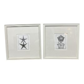 Pottery Barn Starfish Framed Prints, a Pair