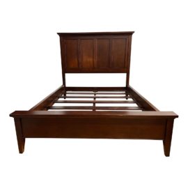 Queen Size Restoration Hardware Cherry Stain Bed Frame