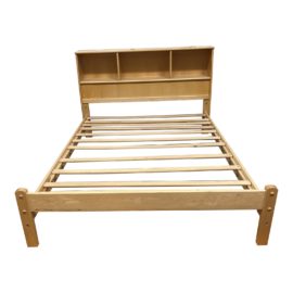 Full Size Maple Finish Bed Frame