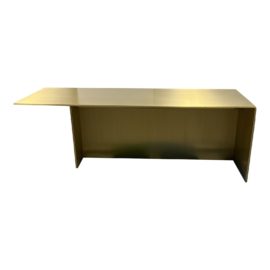 Contemporary Brushed Bronze Finish Low Media Console