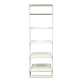 Contemporary White Lacquer Bookcase