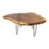 Bob Baker Custom Live Edge Redwood + Metal Side Table/Coffee Table