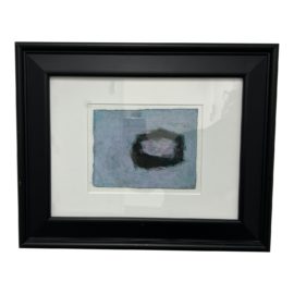Original Artwork Sulli Andrianopoulos Pastel Titled: "Black on Marine"