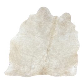 Blonde Hair on Hide Rug - 6′ × 6′4″