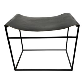 BluDot Black Leather Common Stool. Original Price: $425