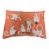 Contemporary Coral + Tusk Embroidered "Monkeys" Orange Lumbar Pillow. Original Price: $142